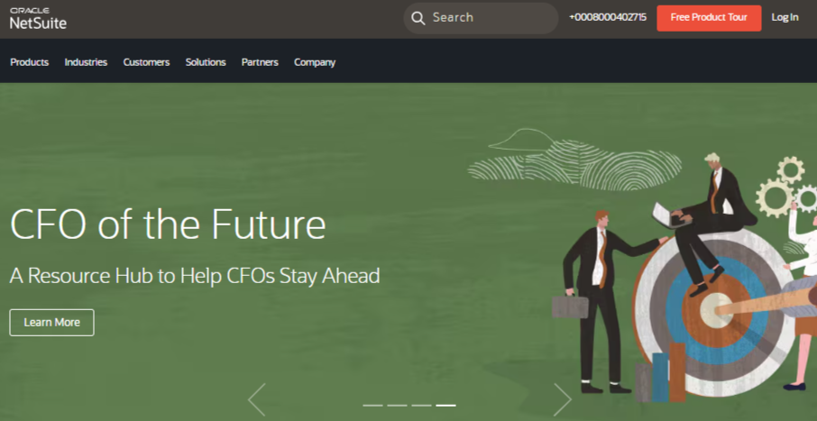 Oracle NetSuite Website Image