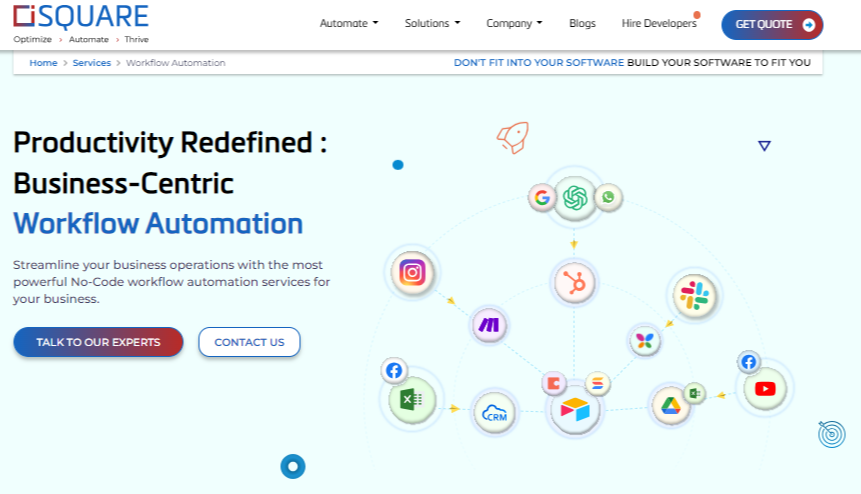 iSquare Website Image